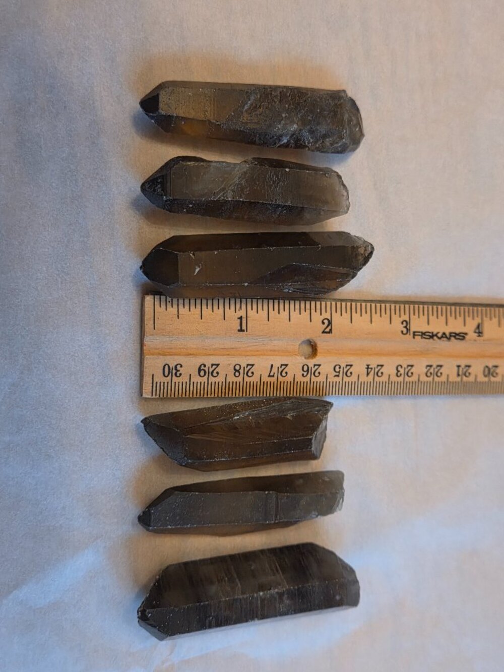 Smoky Quartz Raw Crystal Points Grounding Protecting Stress Relief Healing-6 Pc